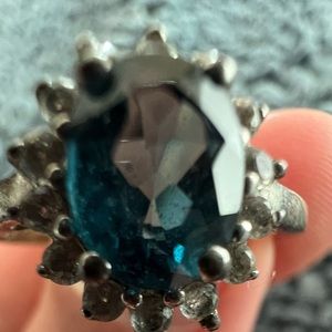 Real silver gemstone ring